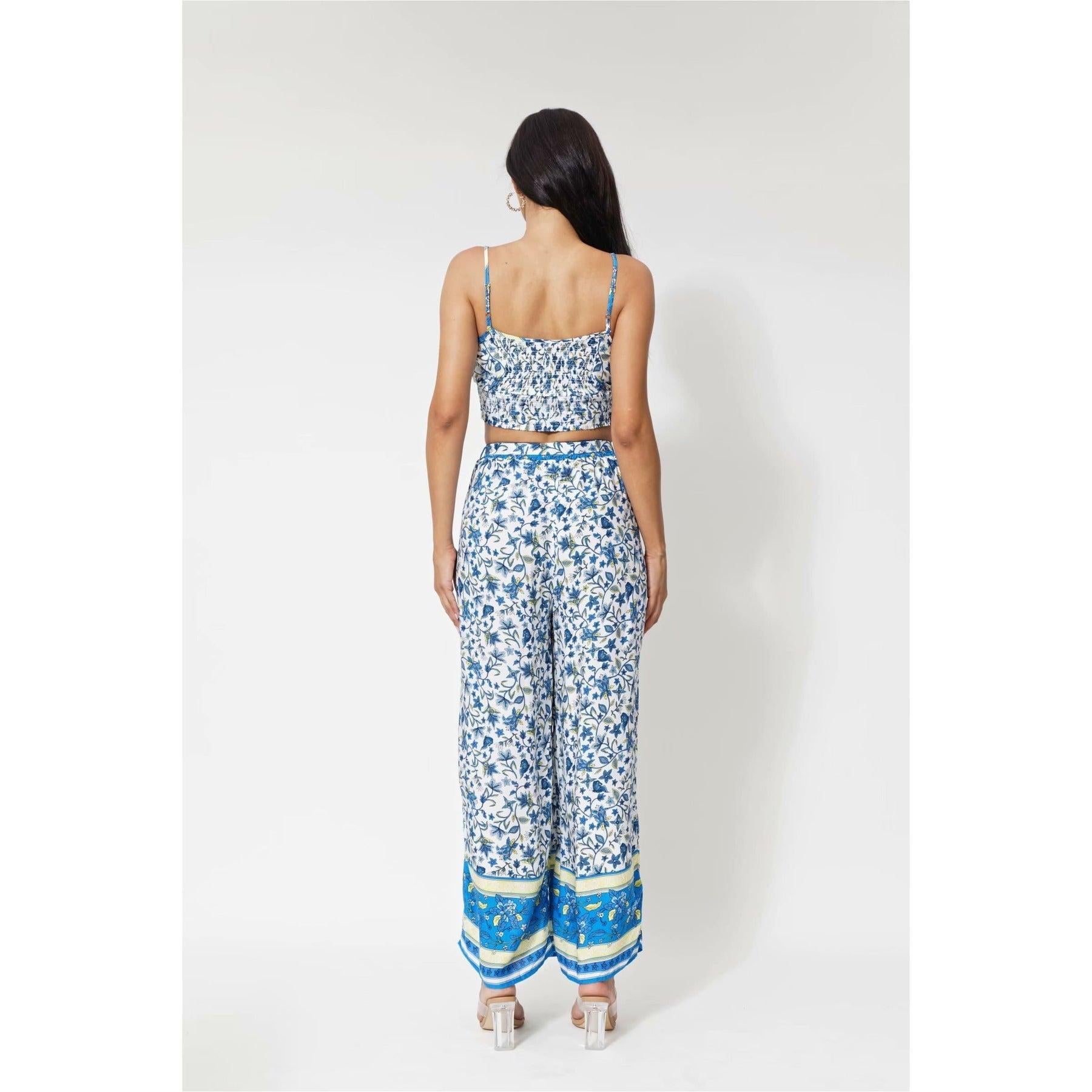 printed top and pants