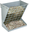 Hay Feeder for Goats, Hay Rack Wall Mount, Hanging Horse Feeder, Sheep Goat Hey Feeder Metal Feed Trough, Heavy-Duty Livestock Hay and Grain Feeders
