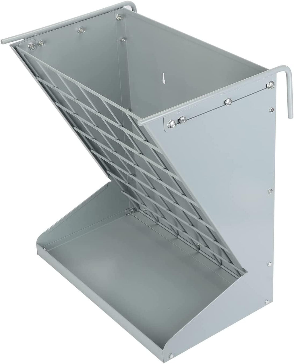Hay Feeder for Goats, Hay Rack Wall Mount, Hanging Horse Feeder, Sheep Goat Hey Feeder Metal Feed Trough, Heavy-Duty Livestock Hay and Grain Feeders