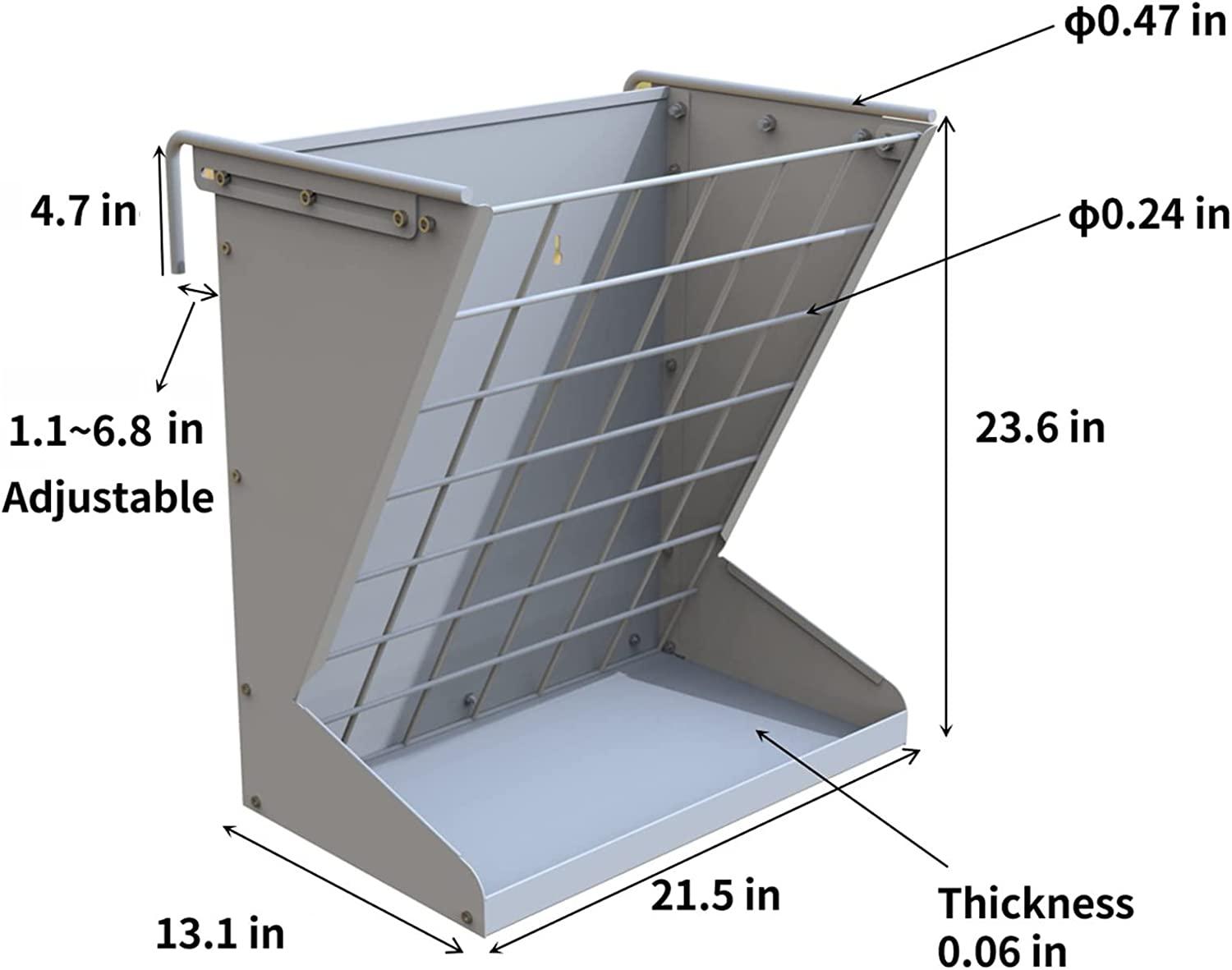 Hay Feeder for Goats, Hay Rack Wall Mount, Hanging Horse Feeder, Sheep Goat Hey Feeder Metal Feed Trough, Heavy-Duty Livestock Hay and Grain Feeders