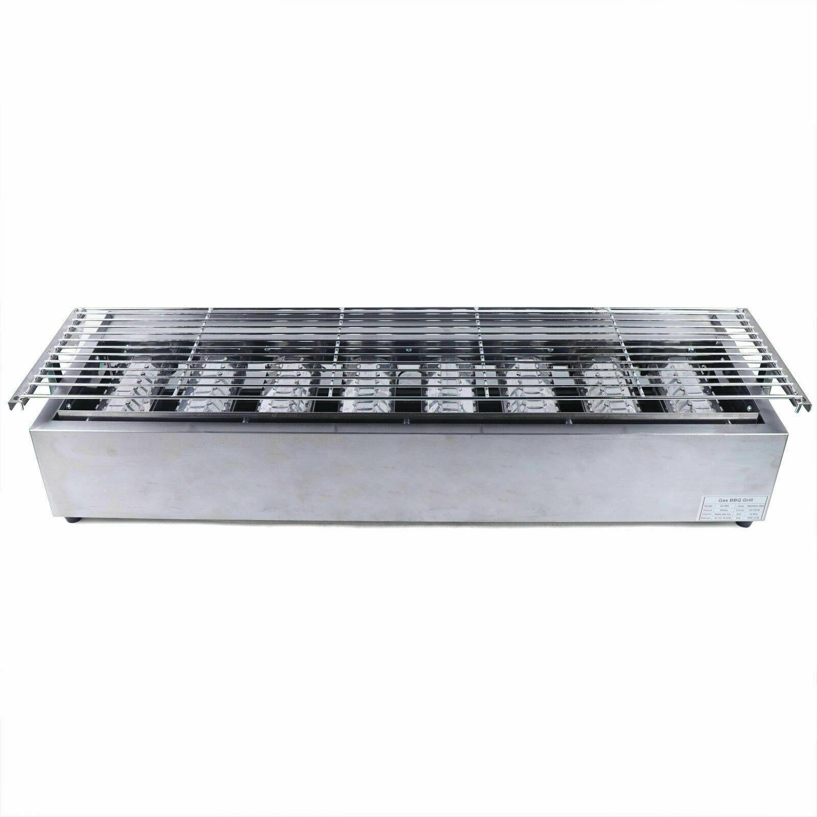LarGas Grill Outdoor Party 8 Burner BBQ Grill Commercial Adjustable Height