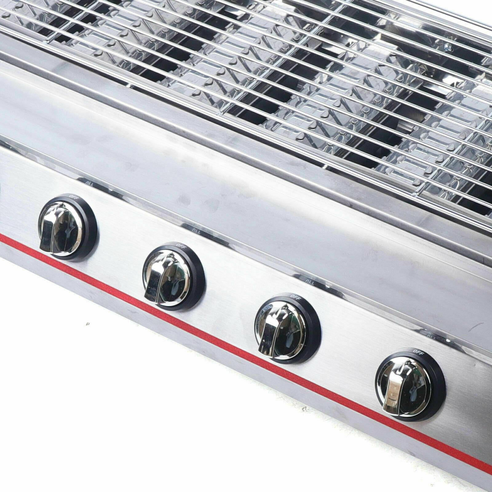 LarGas Grill Outdoor Party 8 Burner BBQ Grill Commercial Adjustable Height