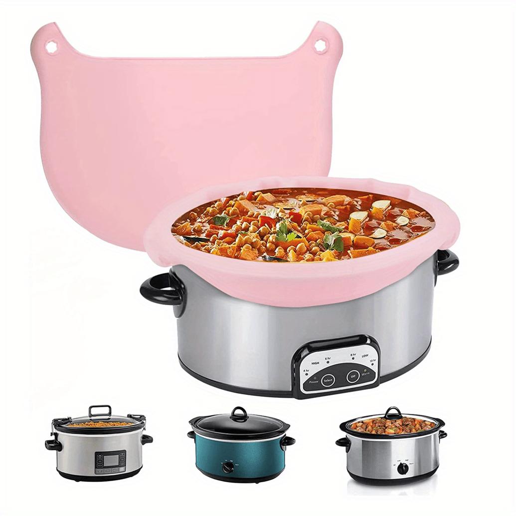 Silicone Slow Cooker Liners, Reusable CooLiner For 6-8 Quarts Slow Cooker, Leakproof Dishwasher Safe Cooker Bags Liners For Oval Or Round 7 8QT Slow Cooker.