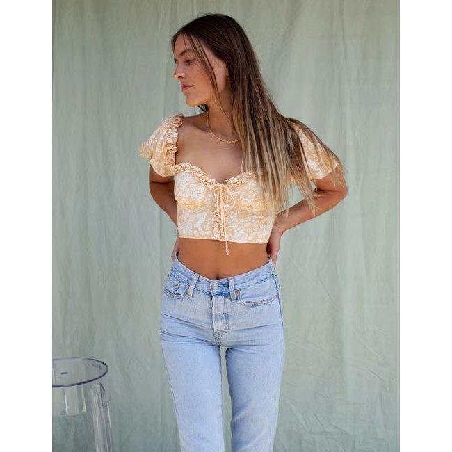 summer square collar chic blouse