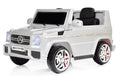 12V powered Mercedes AMG G65 Ride on electric car For Kids with Remote Control LED lights MP3 Leather Seat - Silver