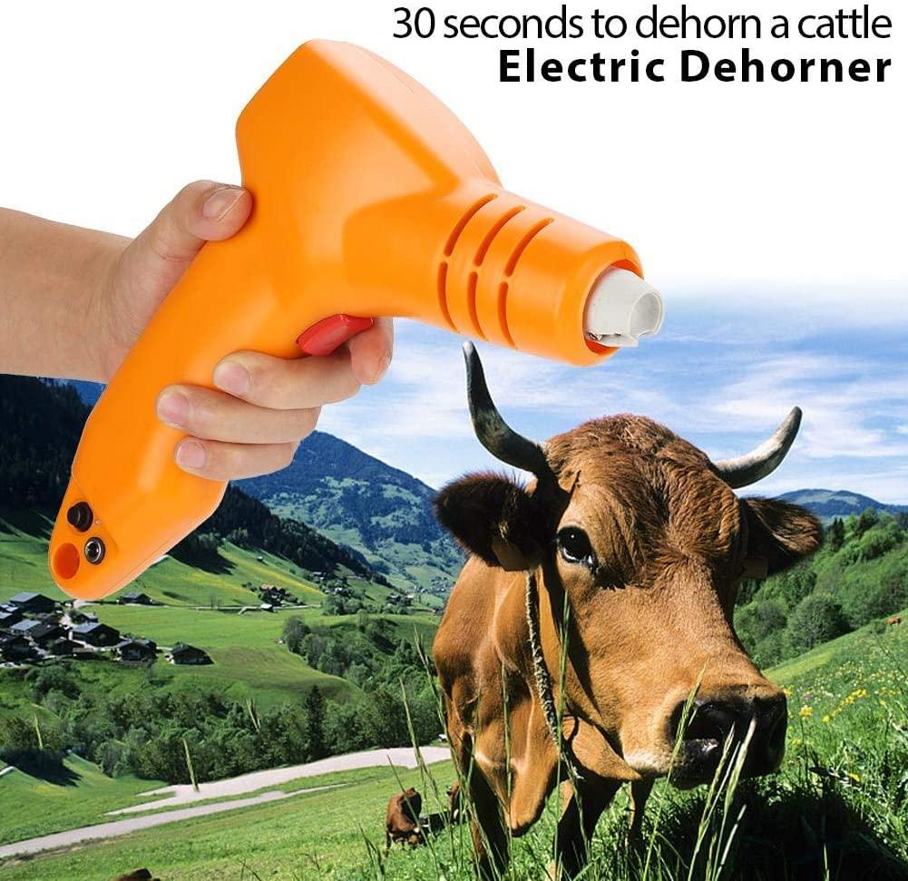 Electric Dehorner for Cattle, Electric Dehorner Fast Heating Cattle Lamb Farm Dehorning Tool for Calf Goat Cattle(EU Plug)