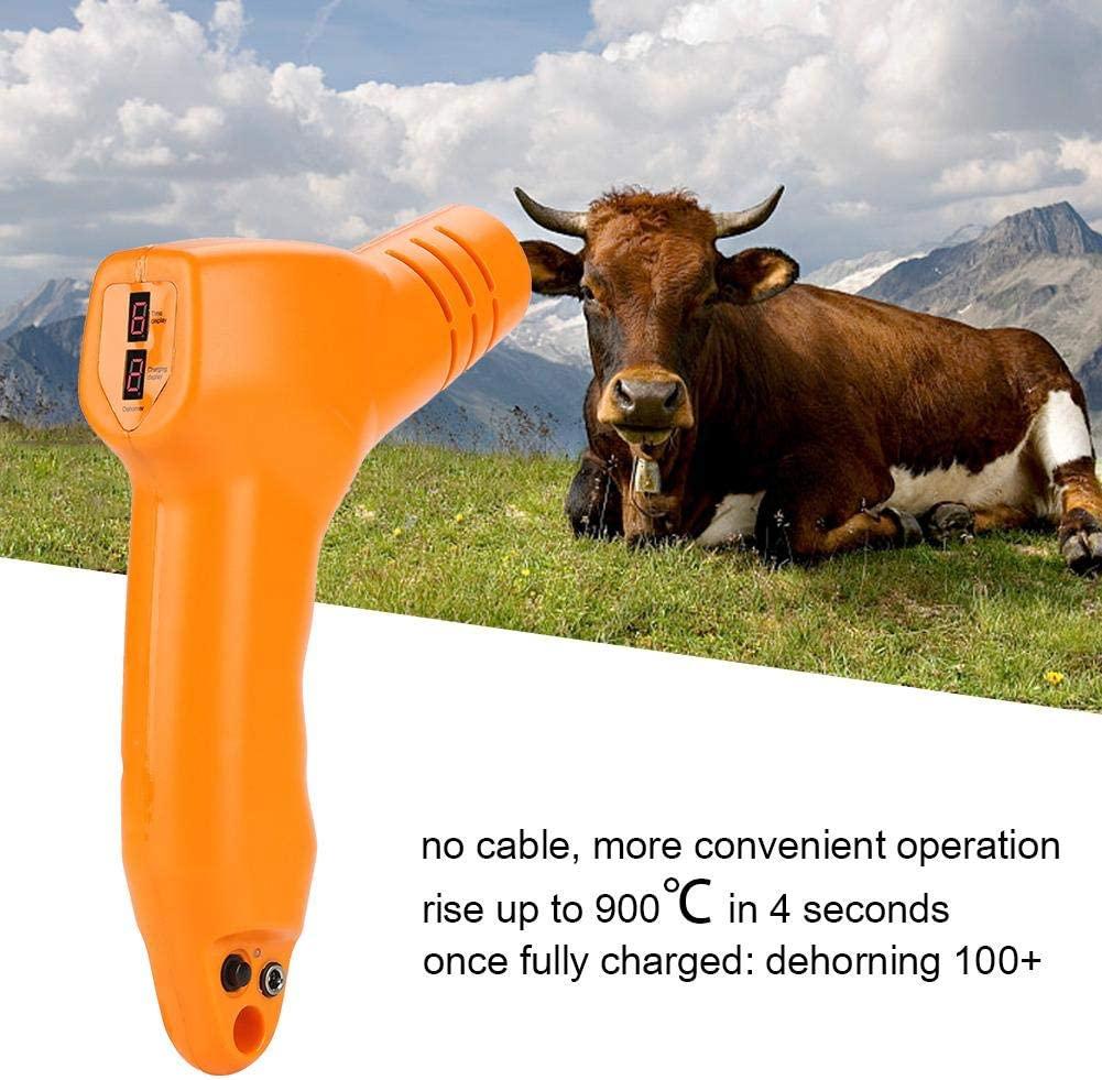 Electric Dehorner for Cattle, Electric Dehorner Fast Heating Cattle Lamb Farm Dehorning Tool for Calf Goat Cattle(EU Plug)