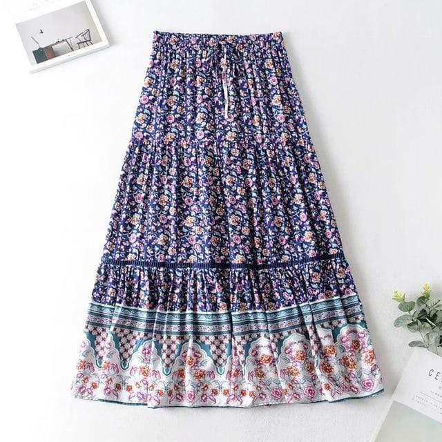 bohemian casual beach skirt