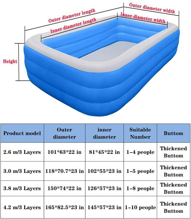 Summer Thickened Inflatable Swimming Pool Family Kids Children Adult Play Bathtub Outdoor Indoor Water Swimming Pool