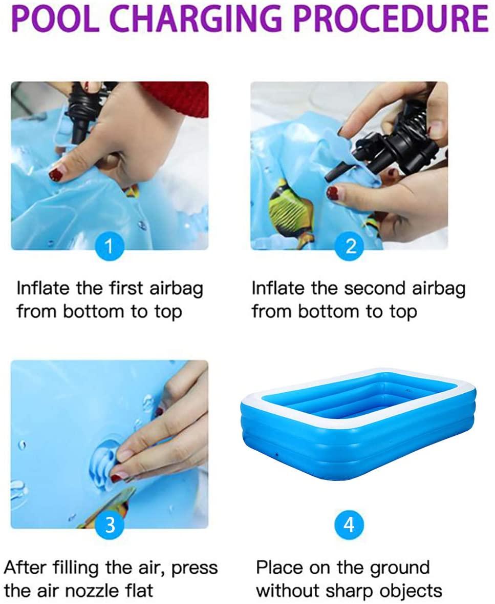 Summer Thickened Inflatable Swimming Pool Family Kids Children Adult Play Bathtub Outdoor Indoor Water Swimming Pool