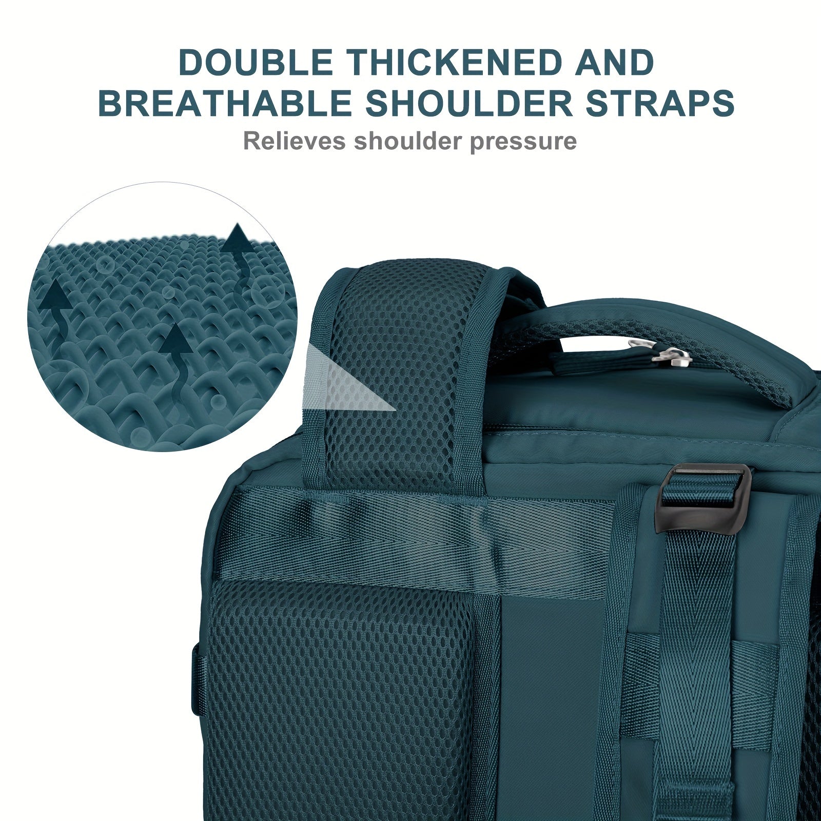 LarTravel Backpack, Carry On Backpack, HiBackpack, Waterproof Outdoor Sports Rucksack, Casual Daypack, School Bag, Fit 14 Inch Laptop With USB Charging Port &amp; Shoes Compartment