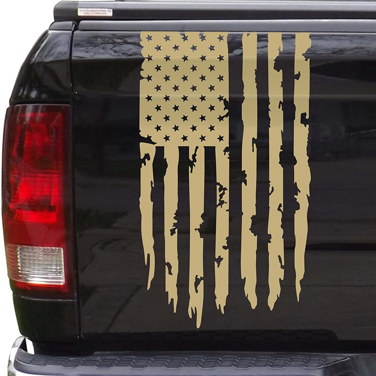 Show Your Patriotism with this American Flag Pickup Truck Car Sticker!