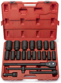 Neiko 02409A 3/4" Drive Deep Impact Socket Set, 22 Piece | Includes Ratchet &amp; Bar Drivers | SAE (7/8" - 2") | Cr-Mo Steel