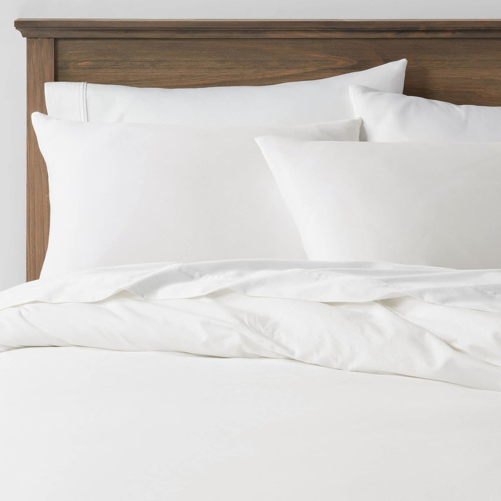 THREAD SPREAD King/California King Duvet Cover, 1000 Thread Count Sateen 1 Piece Egyptian Cotton Quality Duvet Cover, Pure Cotton Comforter Cover, Zipper Closure, 7 Corner Ties - (White)