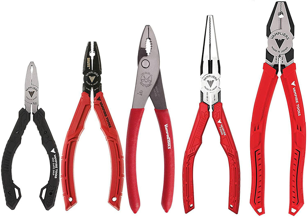VAMPLIERS. Best Made Pliers. 10-pc Set+CAP &amp; 2 Tools Pouches, Best Screw Extraction Pliers Set to Remove Damascrews for Black Friday/Cyber Monday/Cyber Week deals/Makes Best Gift.