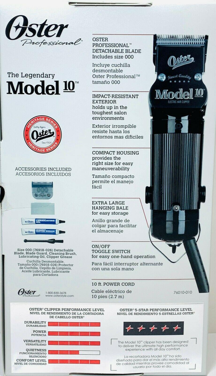 Oster 76010-010 Model 10 Heavy Duty Clipper With Blade #000 & Bonus Blade #1