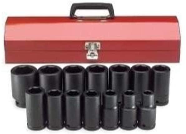 SK Hand Tools 87914 14-Piece 3/4-Inch Drive 6 Point Deep Fractional Impact Socket Set