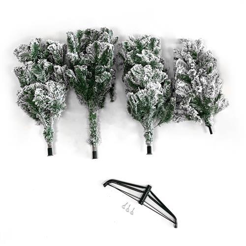 UBesGoo 7.5ft Flocked Pencil Christmas Tree, with 385 Lights