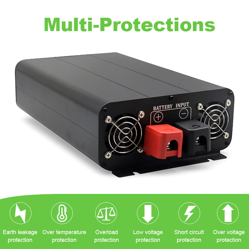 7000W 5000W 4000W Car Power Inverter Converter Pure Sine Wave Inverter Power DC 12V To AC 110V 50HZ Power Bank Converter With LCD Display