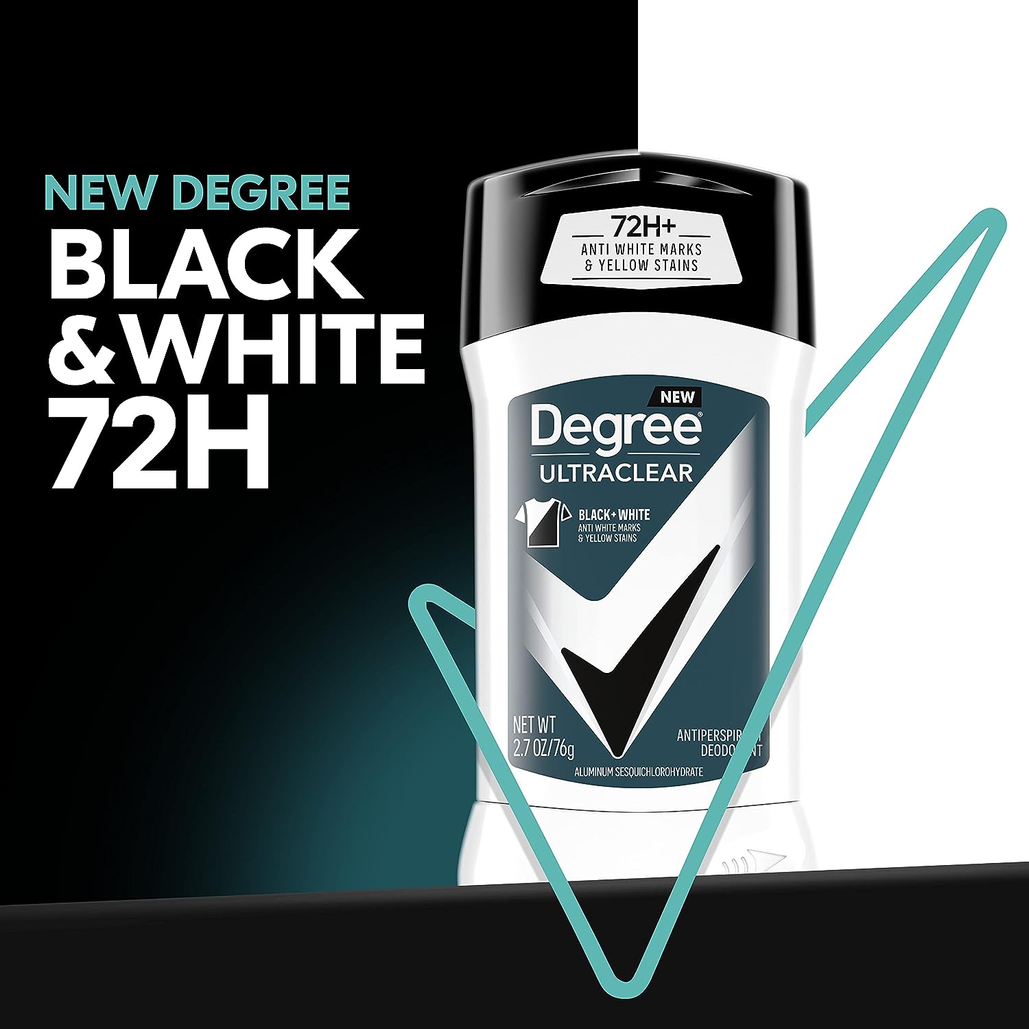 Degree Men UltraClear Antiperspirant Deodorant Black + White 4 count 72-Hour Sweat &amp; Odor Protection Antiperspirant For Men With MotionSense Technology 2.70 Ounce (Pack of 4)