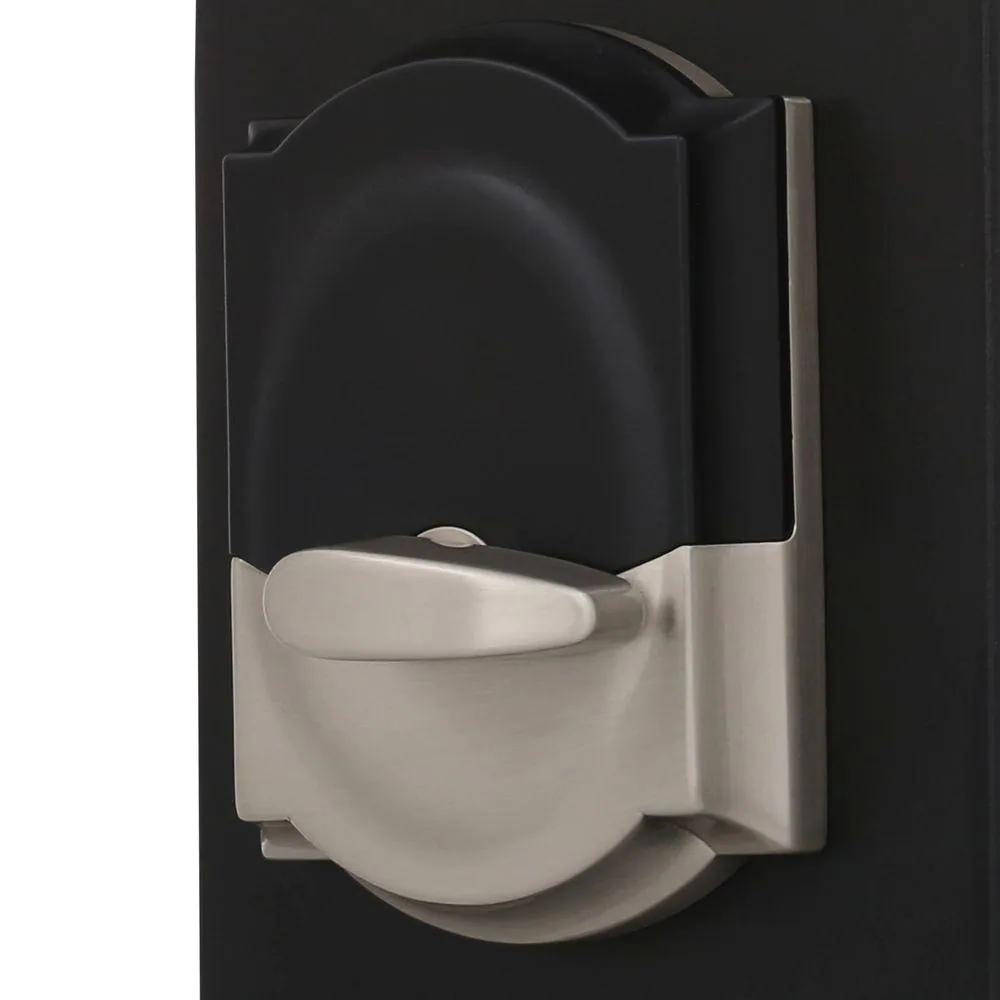 Camelot Aged Bronze Touch Electronic Deadbolt and Front Entry Door Handle with Accent Door Lever