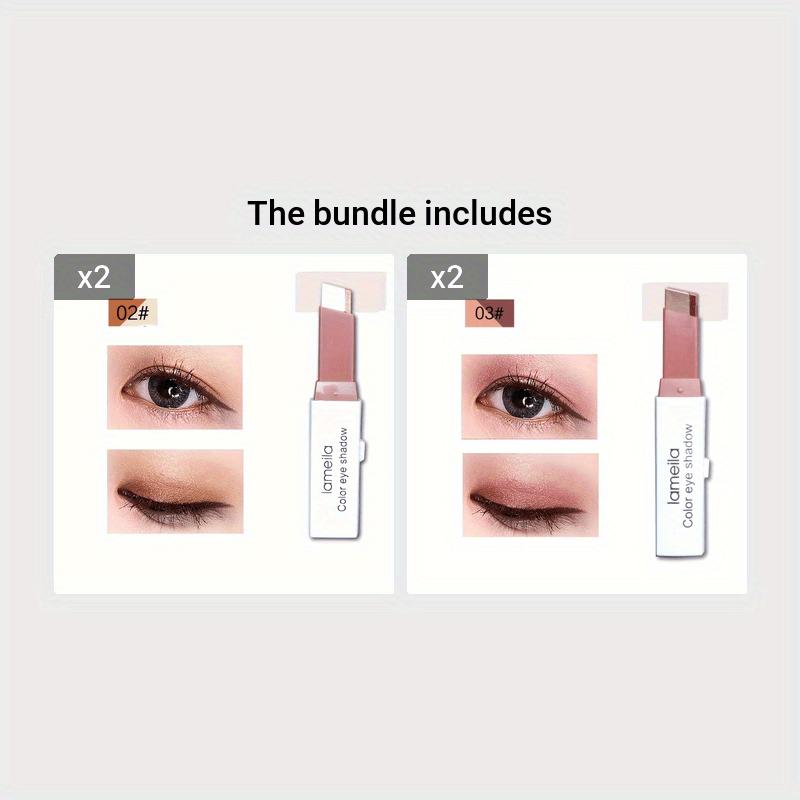 Lazy Eyeshadow Two Tone Gradient Eyeshadow Stick Waterproof Long Lasting Eye Makeup For Daily