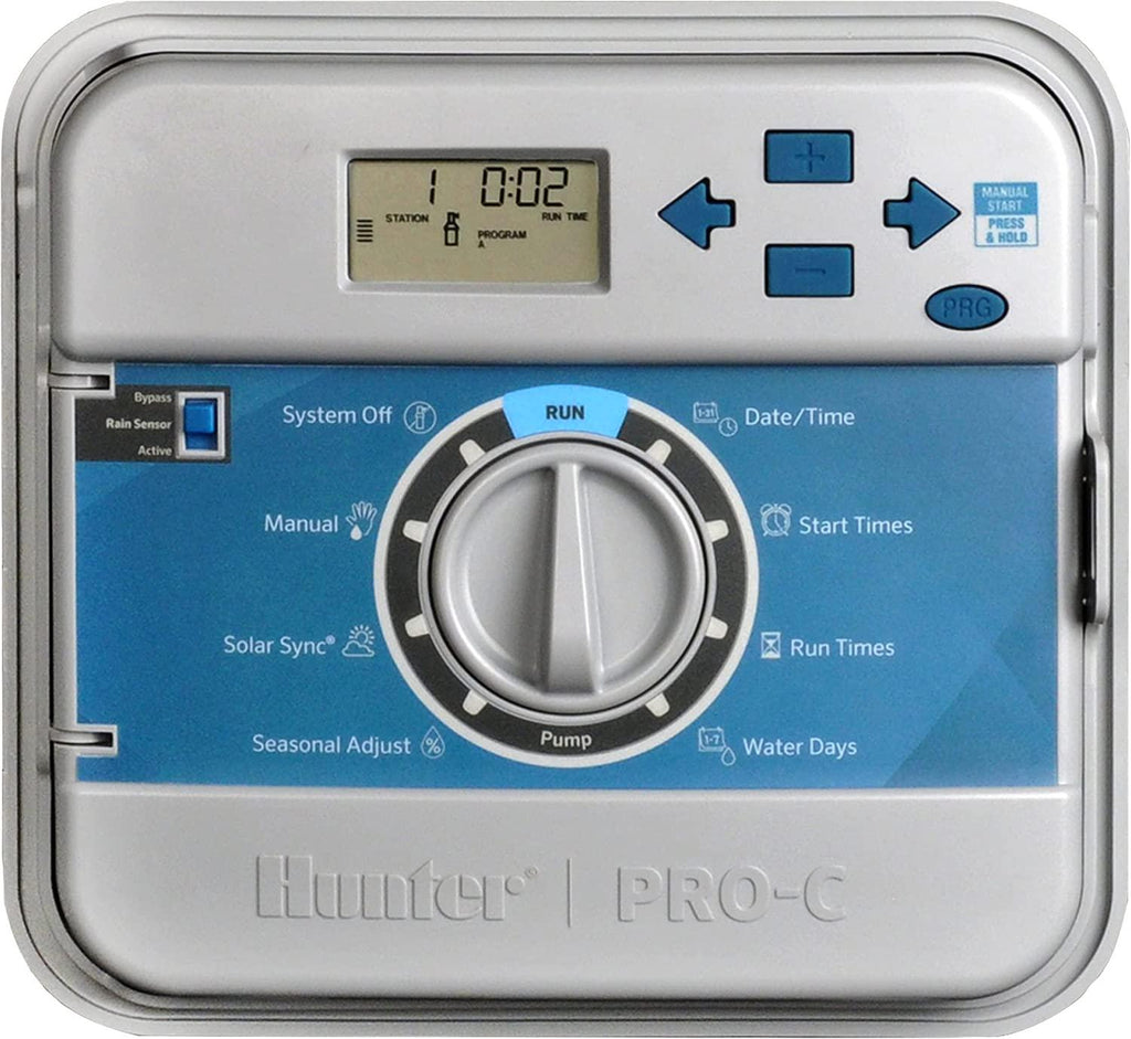 Hunter Pro-C Modular Outdoor Irrigation Controller Gray 4-Station Base Unit Controller, Outdoor Mount with 120 VAC Internal Transformer, Expandable to 16 Stations B00LBGQ4K2