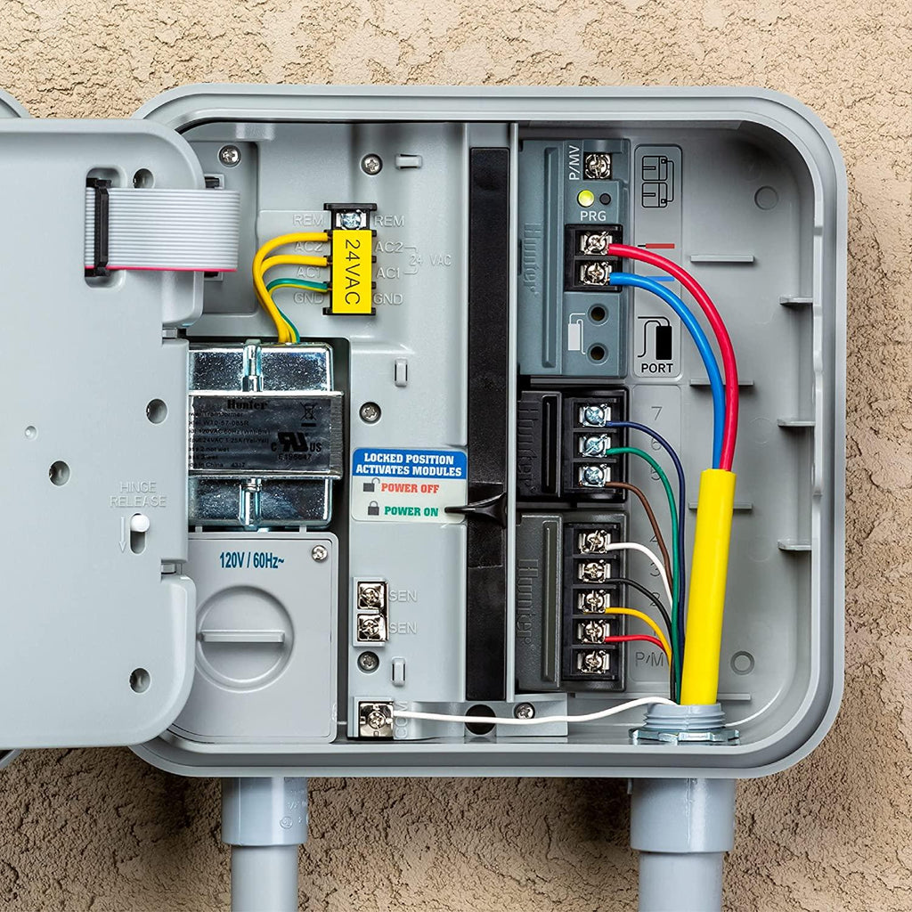 Hunter Pro-C Modular Outdoor Irrigation Controller Gray 4-Station Base Unit Controller, Outdoor Mount with 120 VAC Internal Transformer, Expandable to 16 Stations B00LBGQ4K2