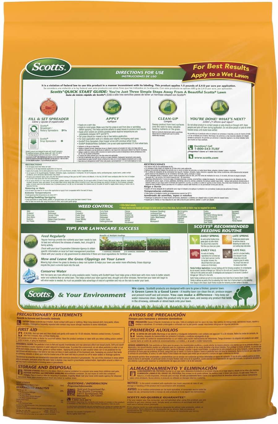 Scotts Turf Builder WinterGuard Fall Weed & Feed 3 - 5,000 sq. ft., 2-Pack