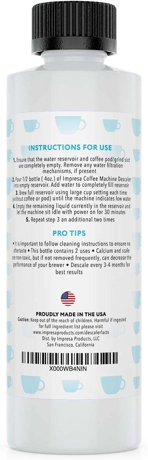 Keurig Descaler (2 Uses Per Bottle) - Made in the USA - Universal Descaling Solution for Keurig, Nespresso, Delonghi and All Single Use Coffee and Espresso Machines