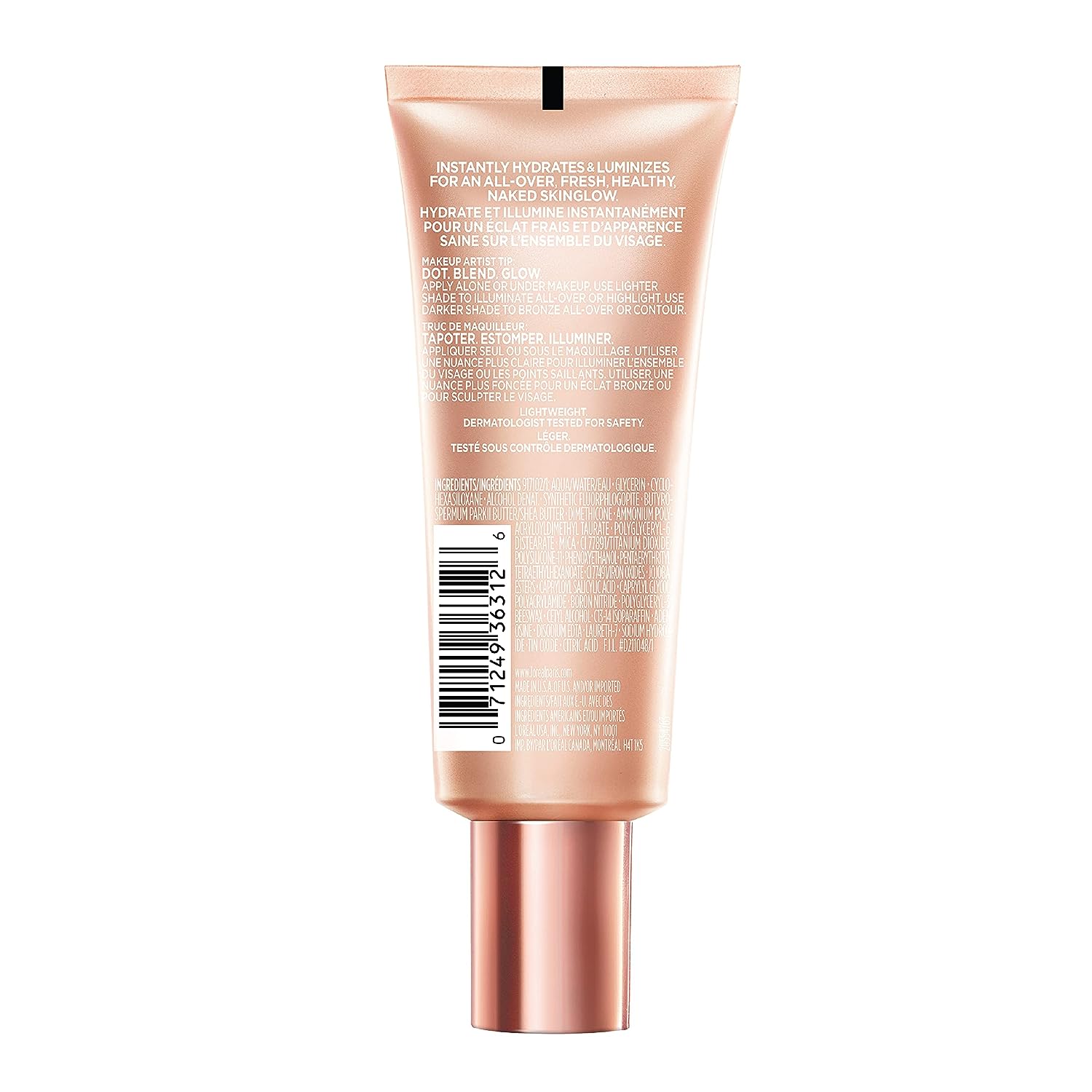 L'Oreal Paris Makeup True Match Lumi Glotion, Natural Glow Enhancer, Illuminator Highlighter Skin Tint,  All Day Radiant Glow Lotion -  Medium, 1.35 Ounces