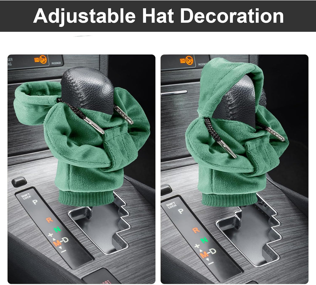 ZHSMS Gear Shift Cover, Universal Shift Knob Cover, Funny Sweater Hoodie for Gearshift, 4.7 Inch Car Shifter Stick Protector Decoration(Army Green)