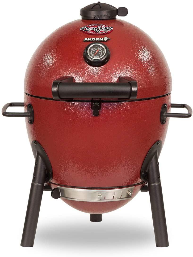 E06614 Charcoal Grill, Red & 6211 Smokin' Stone Jr, Natural Co