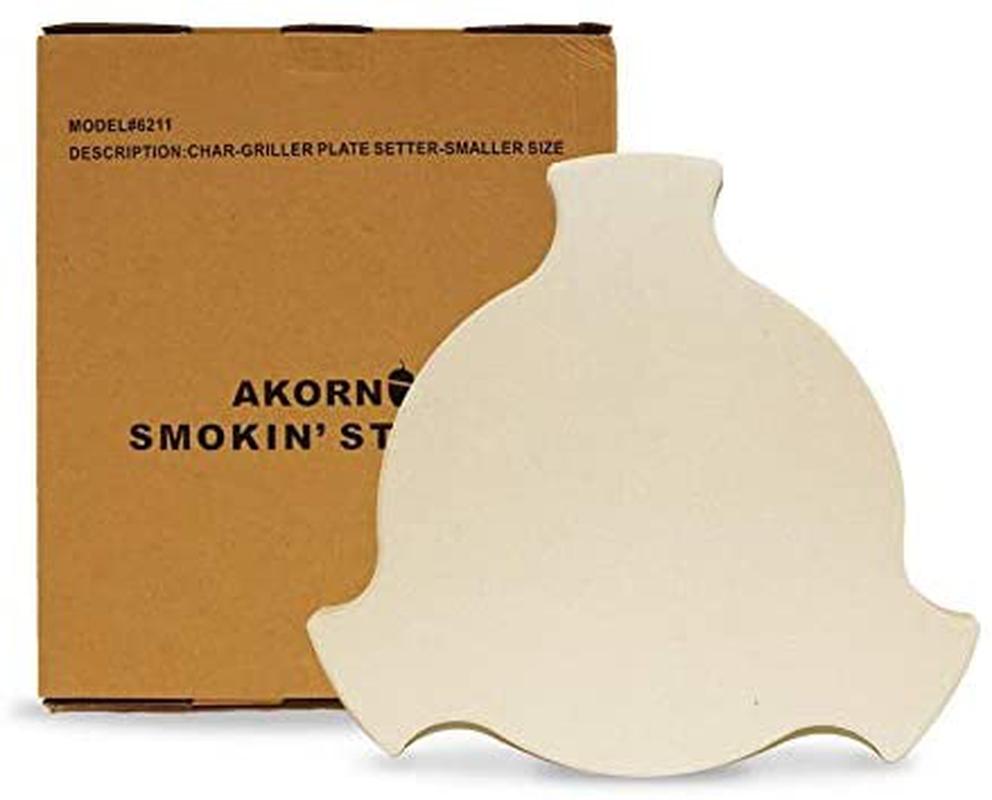 E06614 Charcoal Grill, Red & 6211 Smokin' Stone Jr, Natural Co
