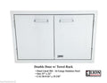 STEEL DOUBLE DOOR W/ TOWEL RACK FOR A BBQ ISLAND