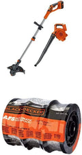BLACK+DECKER LCC140 40V MAX Lithium Ion String Trimmer and Sweeper Combo Kit WITH BLACK+DECKER AF-100-3ZP 30ft 0.065" Line String Trimmer Replacement Spool, 3-Pack