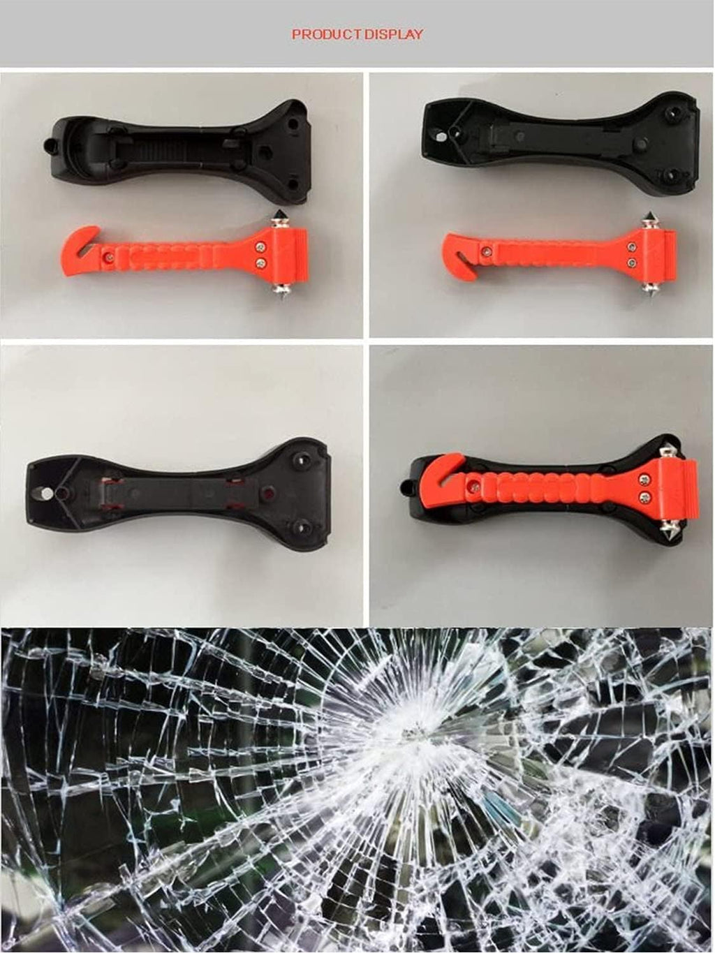 Car Safety Hammer Set of 3 Emergency Escape Tool Auto Car Window Glass Hammer Breaker and Seat Belt Cutter Escape 2-in-1 for Family Rescue &amp; Auto Emergency Escape Tools (3 PCS)
