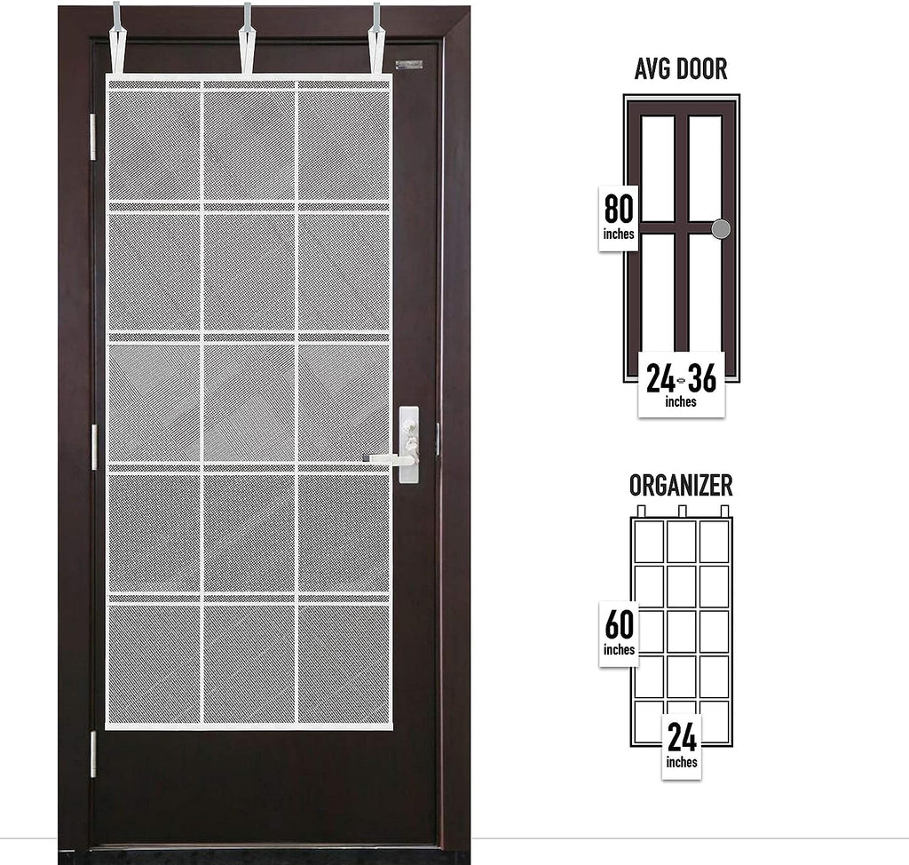 Cruise On Large Mesh Over Door Hanging Organizer 15 Pocket White Cabin Organization Shoe Holder &amp; Cruise Essentials Storage