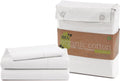 LANE LINEN Organic Cotton White Twin Sheets Set, 3-Piece Pure Organic Cotton Percale Sheets,Twin Sheets, Ultra Soft Bedding Sheets, Fits Mattress Upto 15" Deep - White