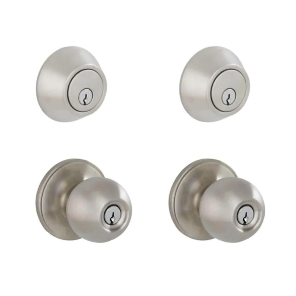 Morrow Keyed Entry Knob and  Steel Single Cylinder Deadbolt Project Pack