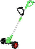 3-in-1 String Trimmer Edger Retractable Lawn Mower Hand Push Lawnmower with Roller Electric Cordless Lawn Mower for Small Gardens