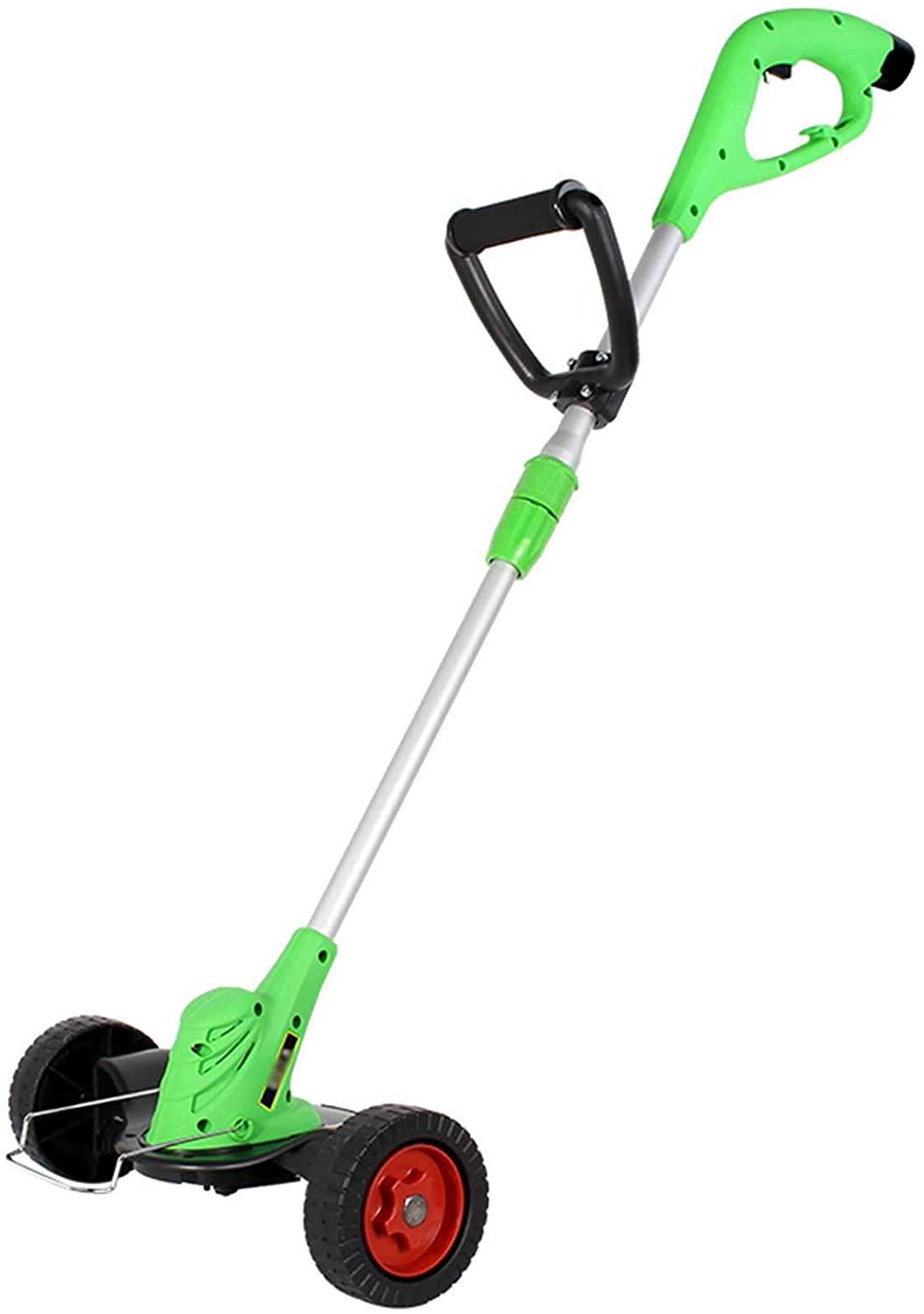 3-in-1 String Trimmer Edger Retractable Lawn Mower Hand Push Lawnmower with Roller Electric Cordless Lawn Mower for Small Gardens