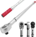 OEMTOOLS 37309 3/4” Drive Click-Style Torque Wrench, 40 Long, 85-410 Ft-Lb (115.24-555.89 Nm), Foot Pound &amp; Newton Meter Scales, Accurate to +/- 4%, Steel Body with Knurled Aluminum Handle