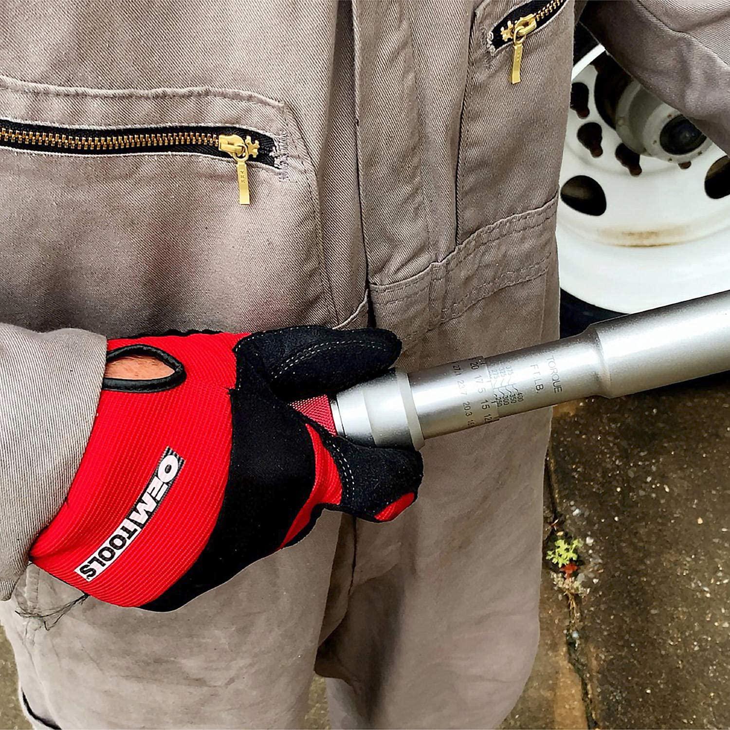 OEMTOOLS 37309 3/4” Drive Click-Style Torque Wrench, 40 Long, 85-410 Ft-Lb (115.24-555.89 Nm), Foot Pound &amp; Newton Meter Scales, Accurate to +/- 4%, Steel Body with Knurled Aluminum Handle