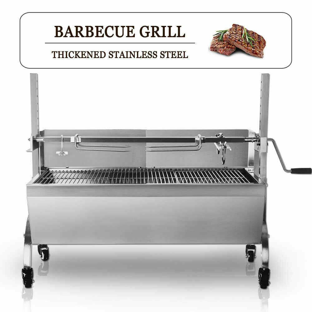 LarOutdoor BBQ Grill Roaster Spit Whole Chicken Lamb Pig Roast Roaster