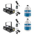 American DJ 2.3 L Fog Machine (2 Pack) & Chauvet Fog 1 Gallon Fluid (2 Pack)