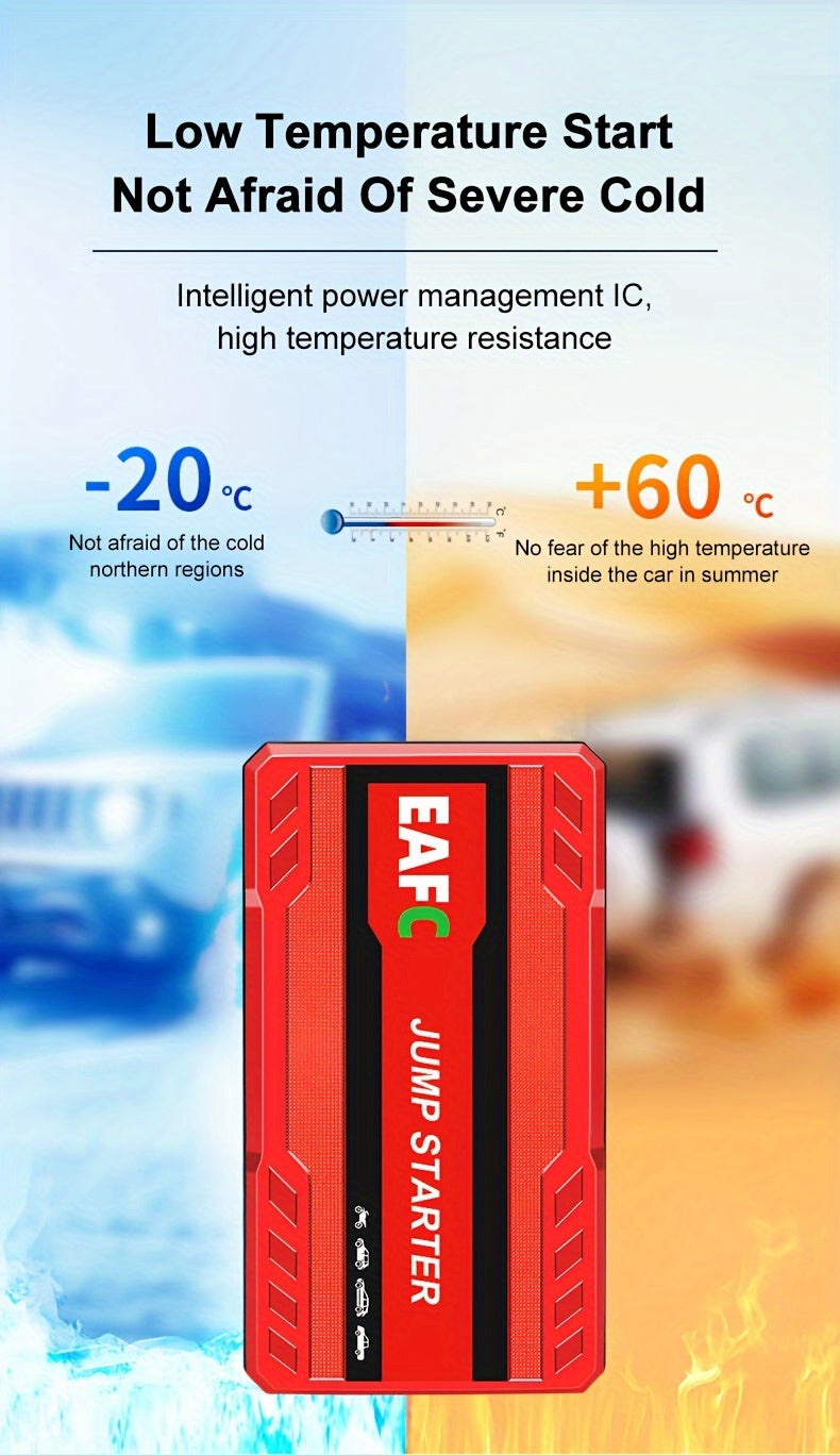 Portable Multi Function Emergency Booster Car Emergency Mobile Power Battery Charger 12V Car Jump Starter Gasoline Diesel Car Starter Upgrade