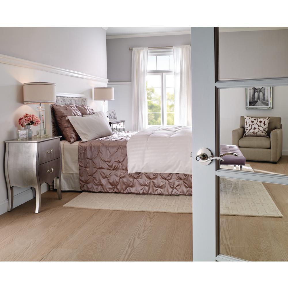 Accent Satin Nickel Privacy Bed/Bath Door Lever