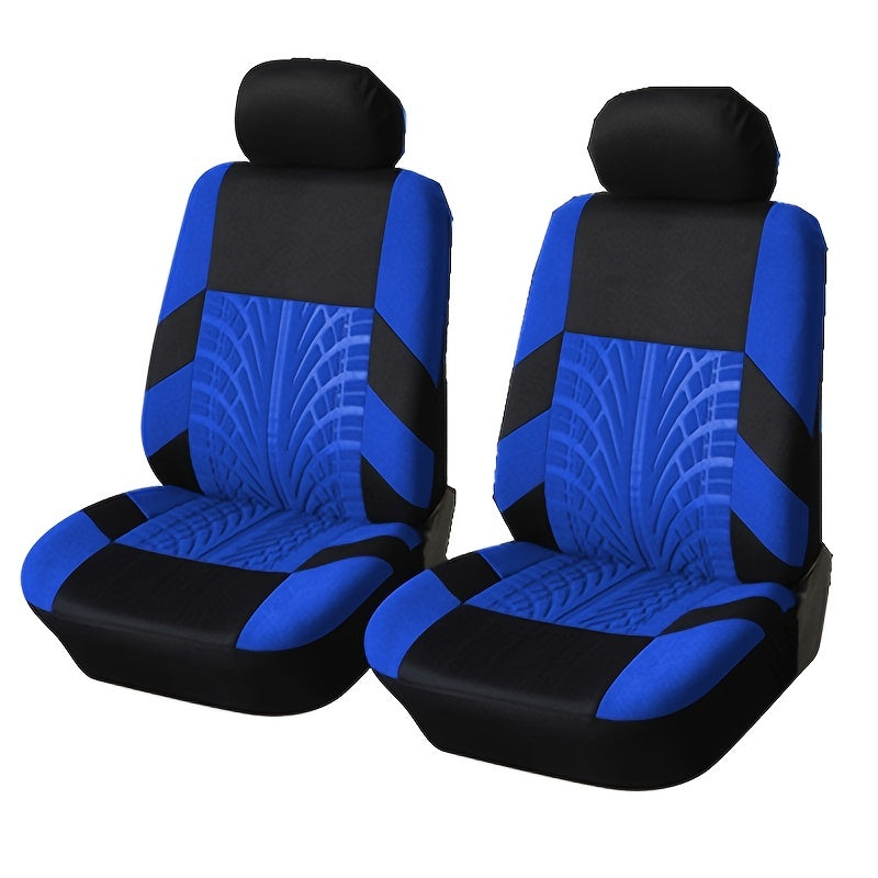 Embossed Car Universal Seat Cover Two Simple Business Advanced Universal For Most Cars 2PCS Car Seat Covers