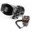 12V Car Alarm Air Horn Tone Sound Car Emergency Siren Car Siren Horn Mic PA Speaker System Emergency Amplifier Hooter 60W 110DB